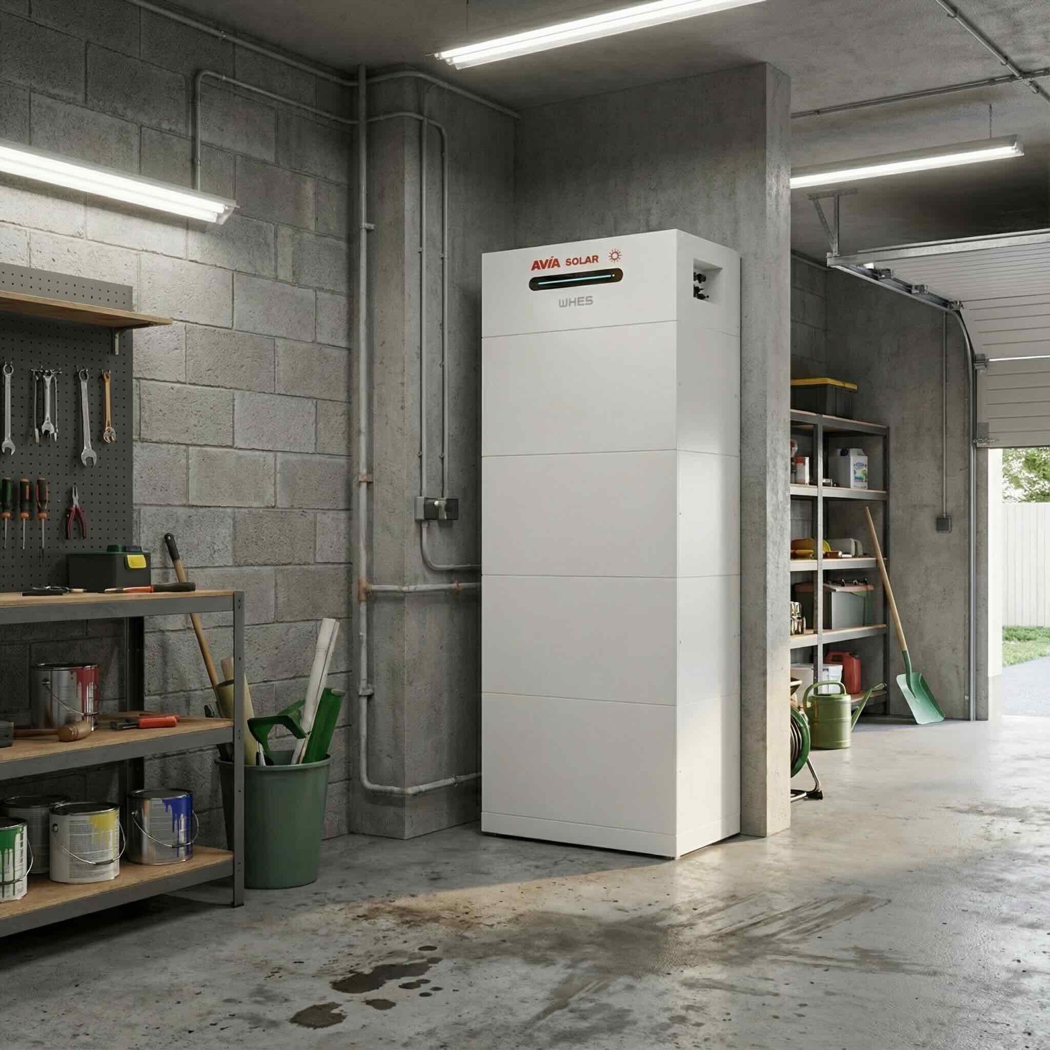 Modułowy magazyn energii Avia Solar Myrtillo typu stackable w technologii LFP z BMS.